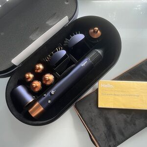 NWOT Dyson Airwrap Persian Blue with travel case limited edition color